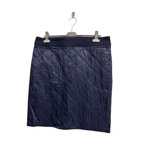 Dries Van Noten Blue Quilted Straight Skirt,  Size 42EU